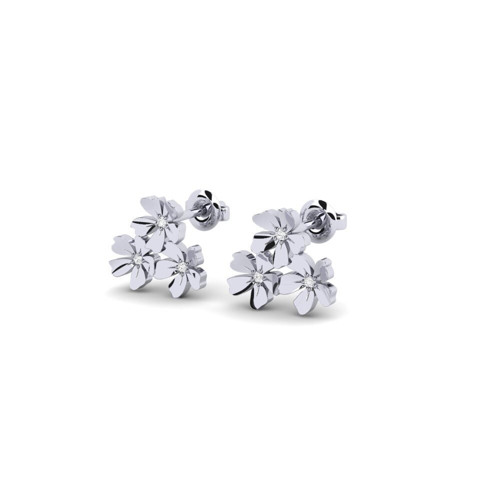 White Silver Women's Earring Giarre - A