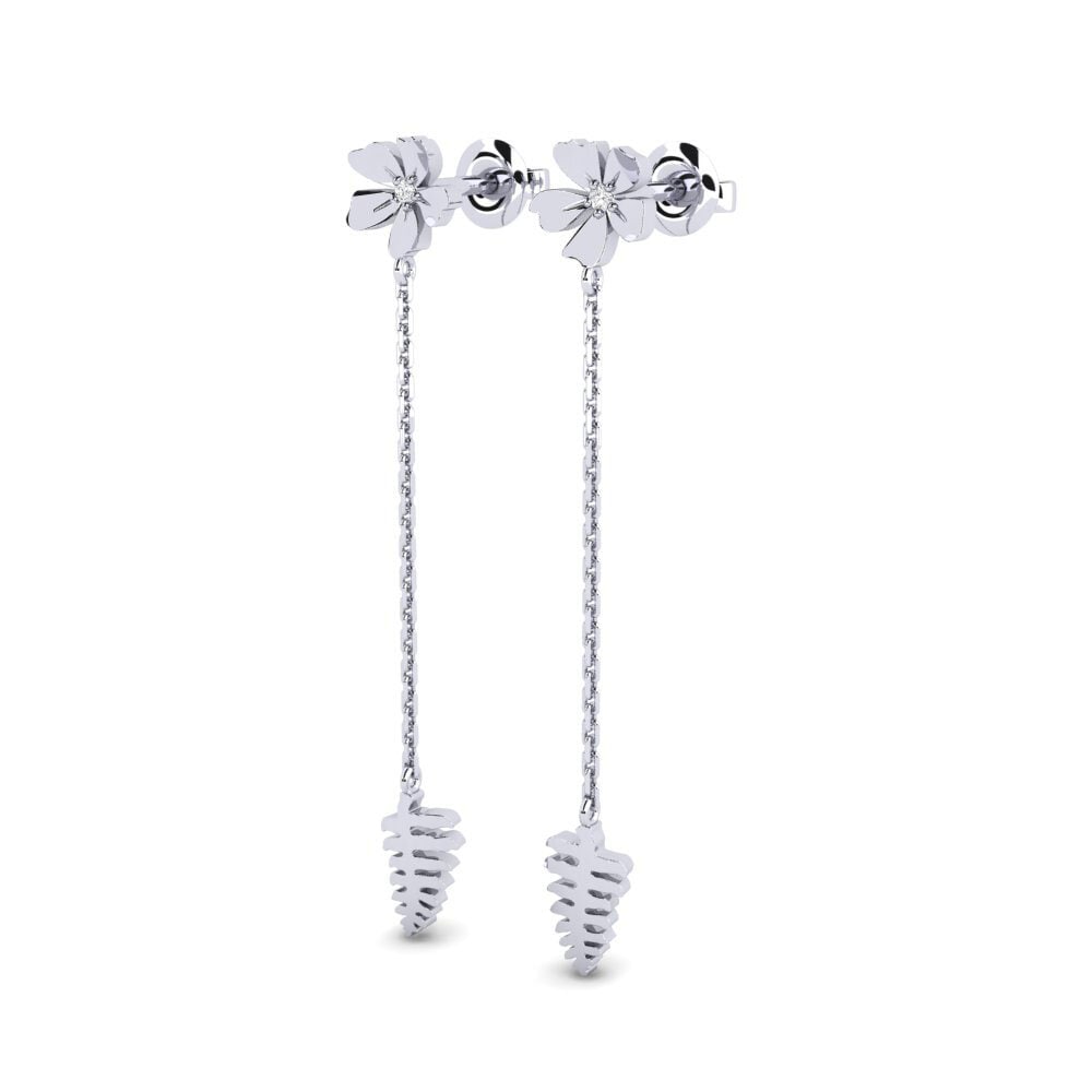 White Silver Women's Earring Giarre - B