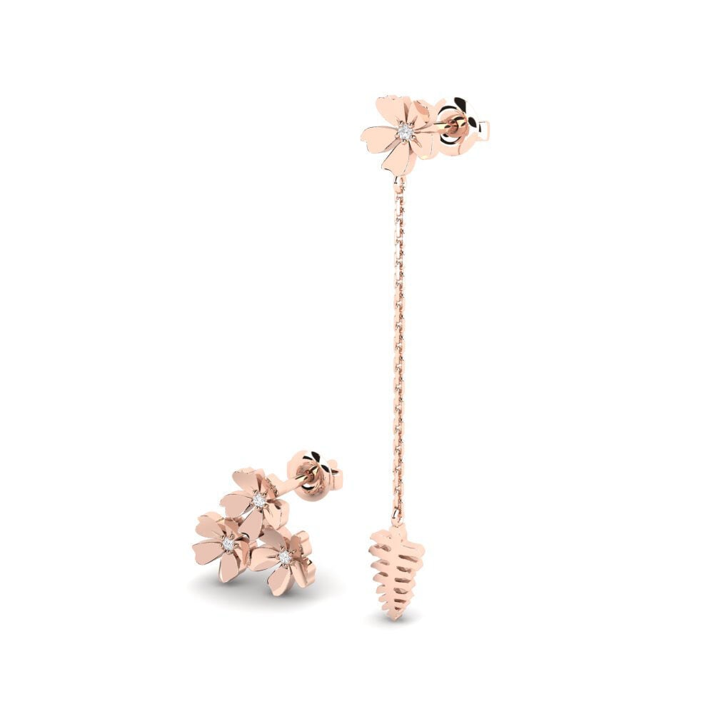 14k 玫瑰金 女士耳環 Giarre - SET