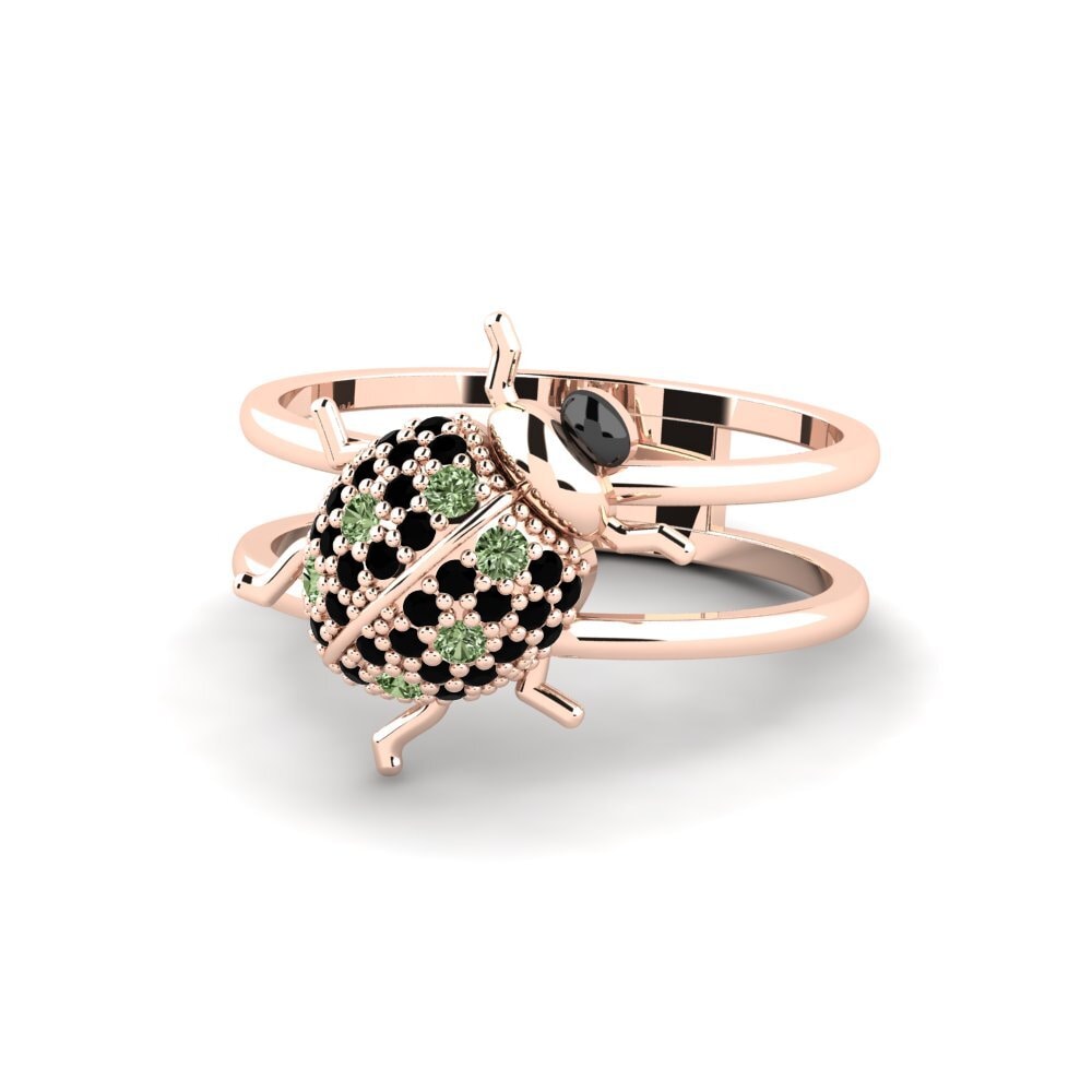 Diamante Verde Anel Golija