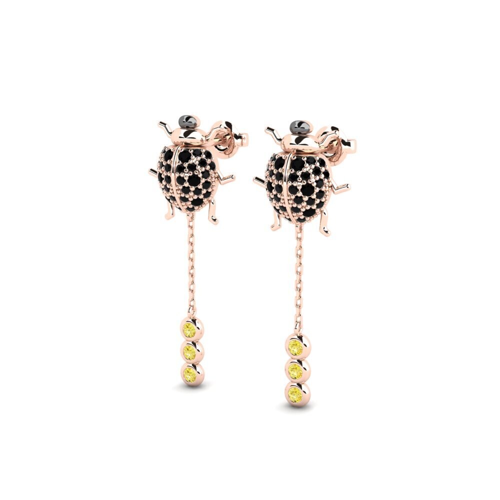 Saphir Jaune Boucle d'oreille femme Harhira