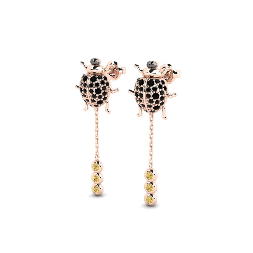 Diamante Amarillo Pendiente de mujer Harhira