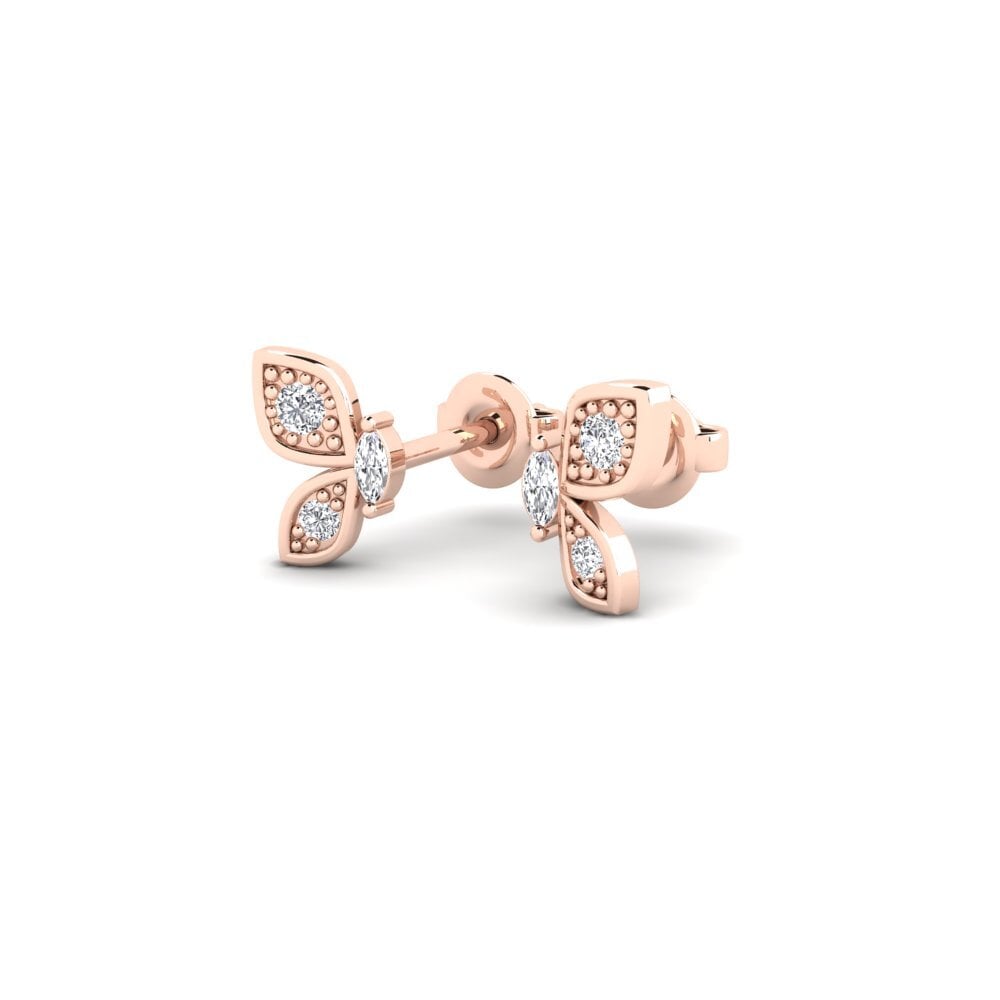 14k Rose Gold Women's Earring Leueu