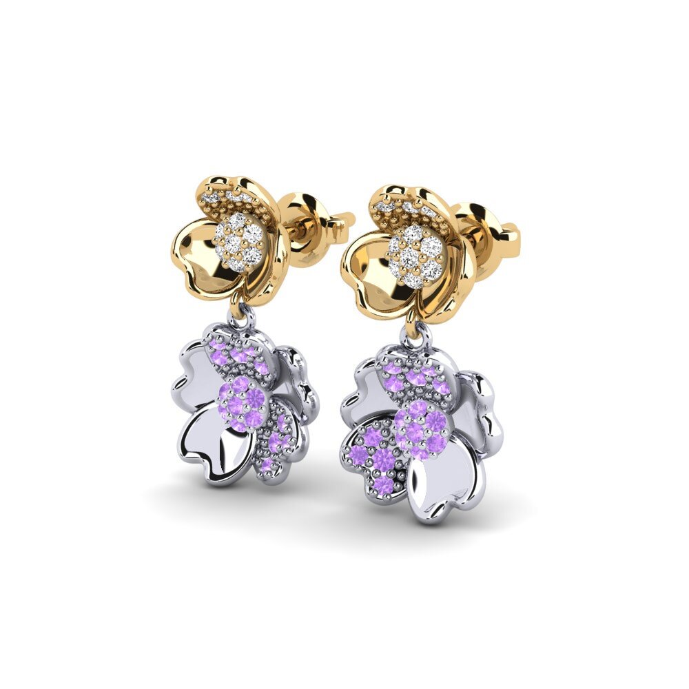 Améthyste Boucle d'oreille femme Mentally