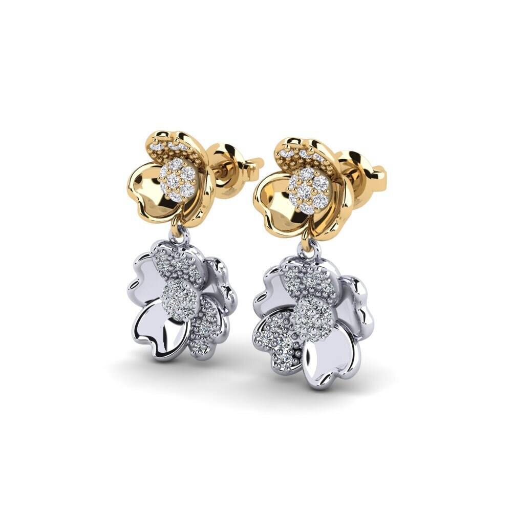 diamond-zirconia Women's ต่างหู Mentally