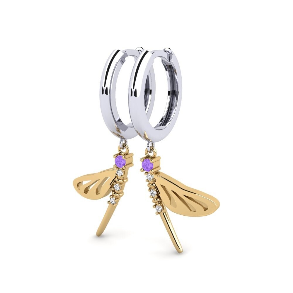 Améthyste Boucle d'oreille femme Mero