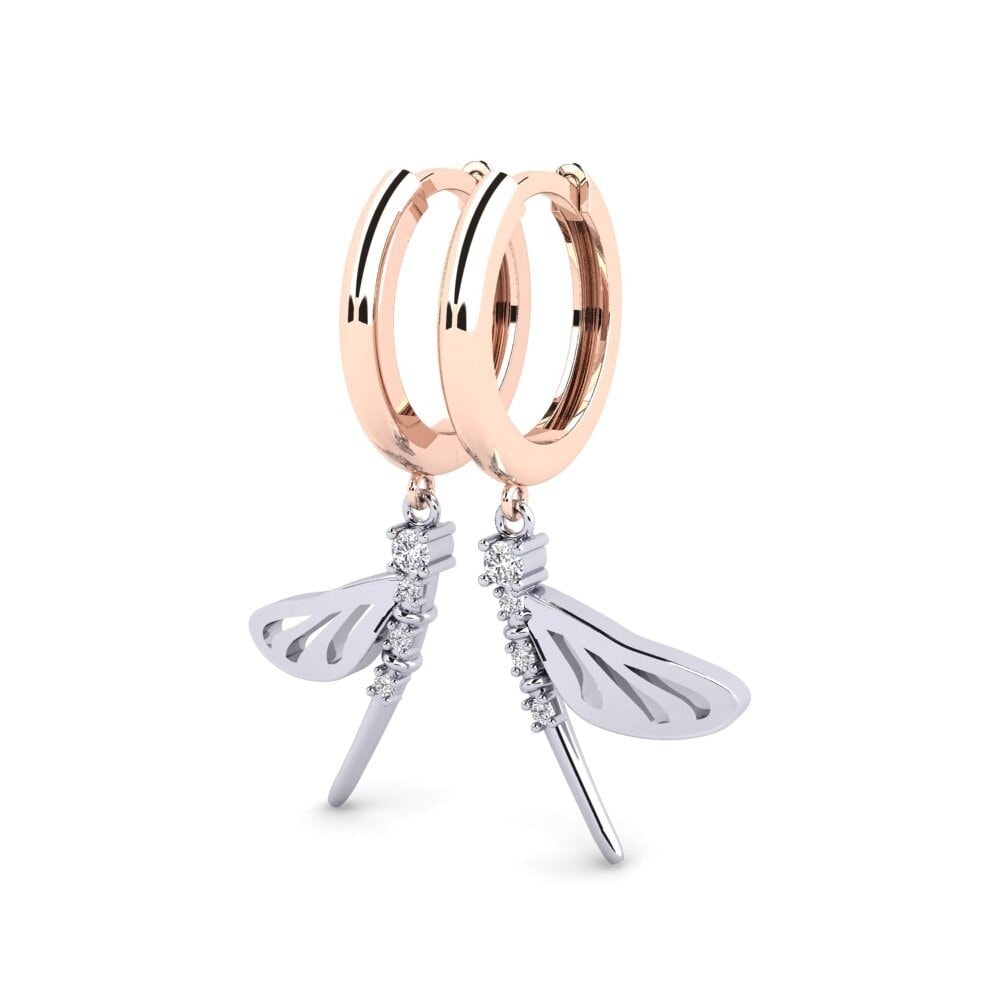14ct Rose / White Gold Women's Earring Mero