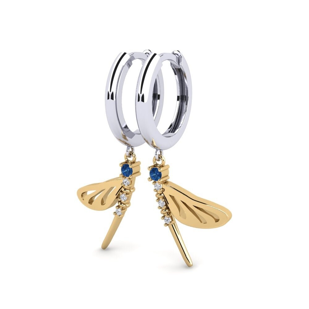Zircone Bleu Foncé Boucle d'oreille femme Mero
