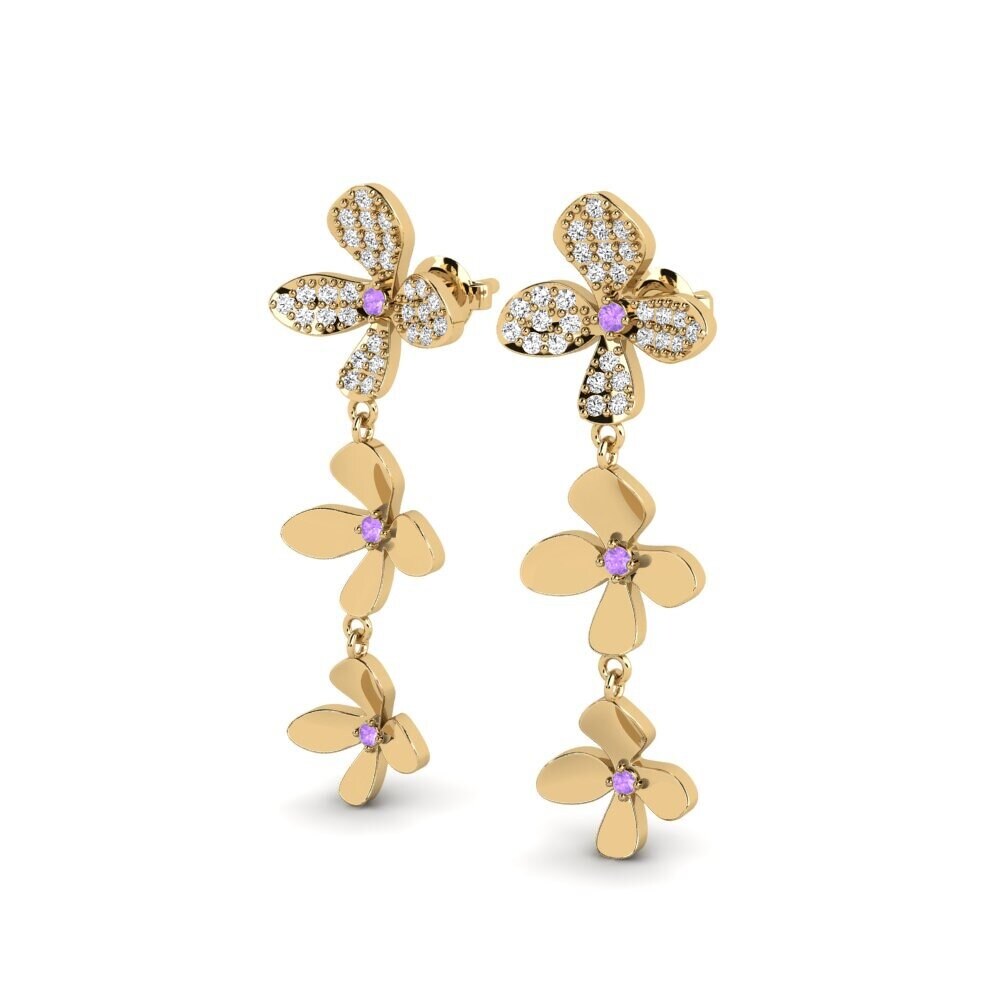 Améthyste Boucle d'oreille femme Milazzo