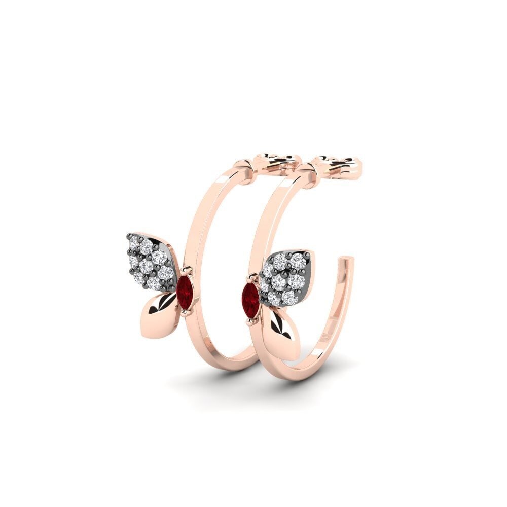 ruby-zirconia Women's ต่างหู Moona