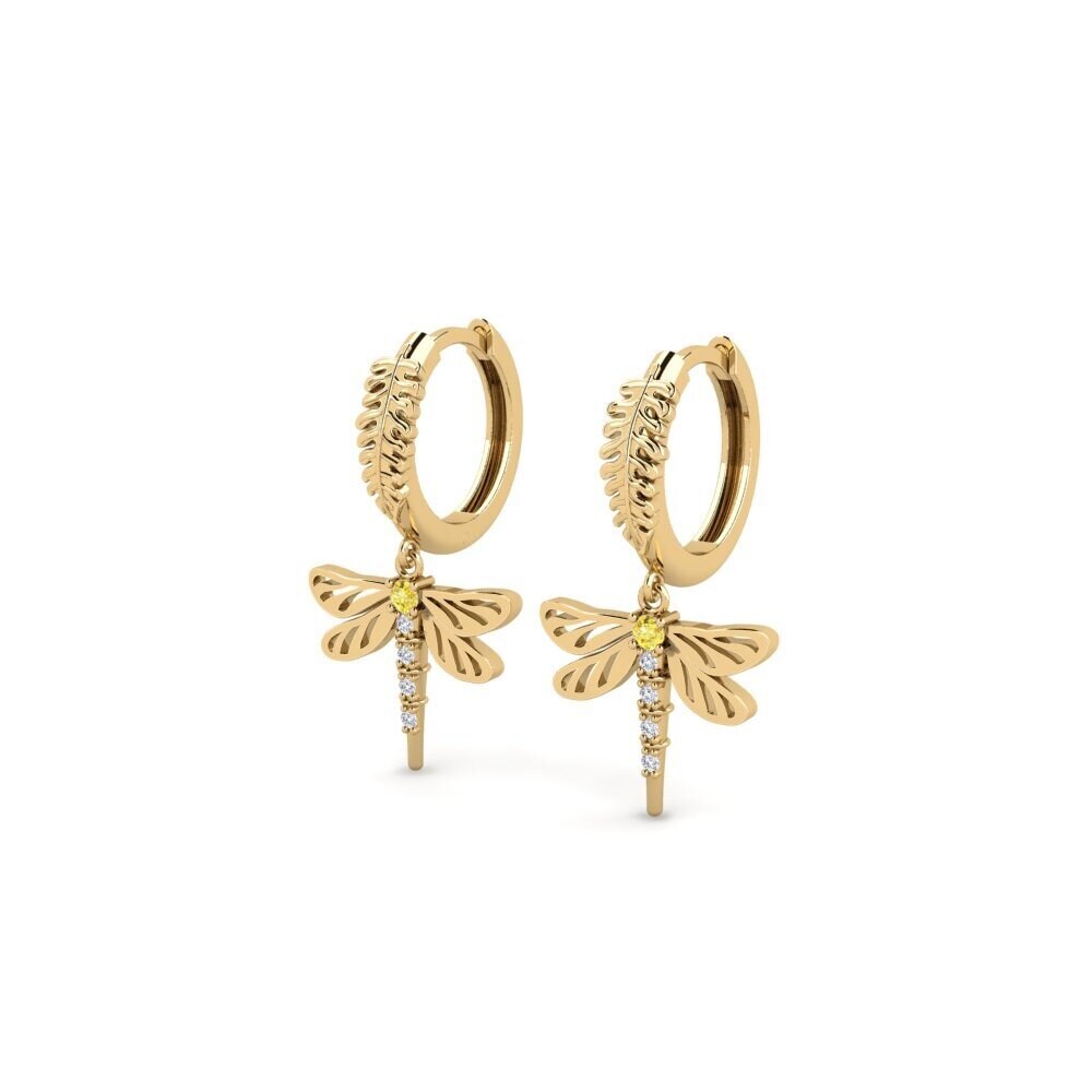 Saphir Jaune Boucle d'oreille femme Penville