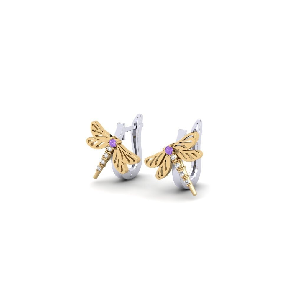 Améthyste Boucle d'oreille femme Pichelin