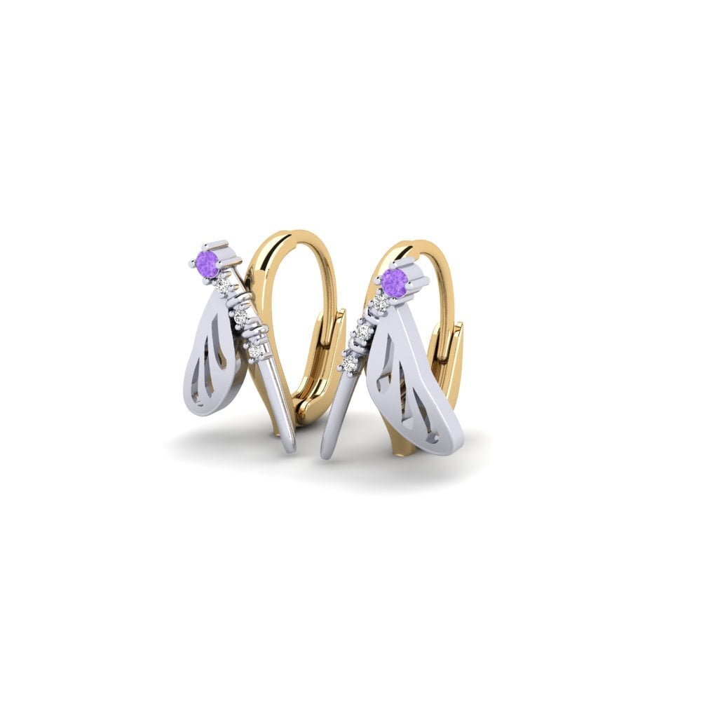 Améthyste Boucle d'oreille femme Salybia