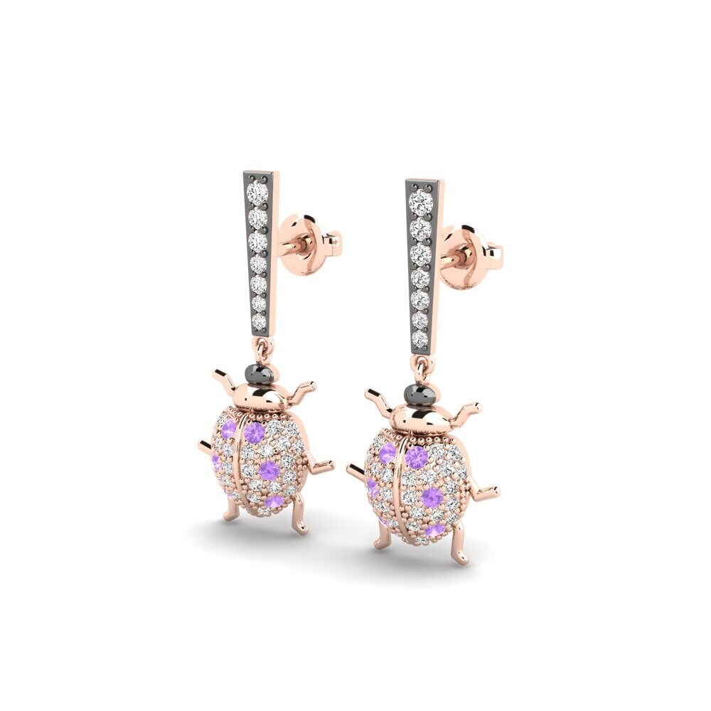 Améthyste Boucle d'oreille femme Simen