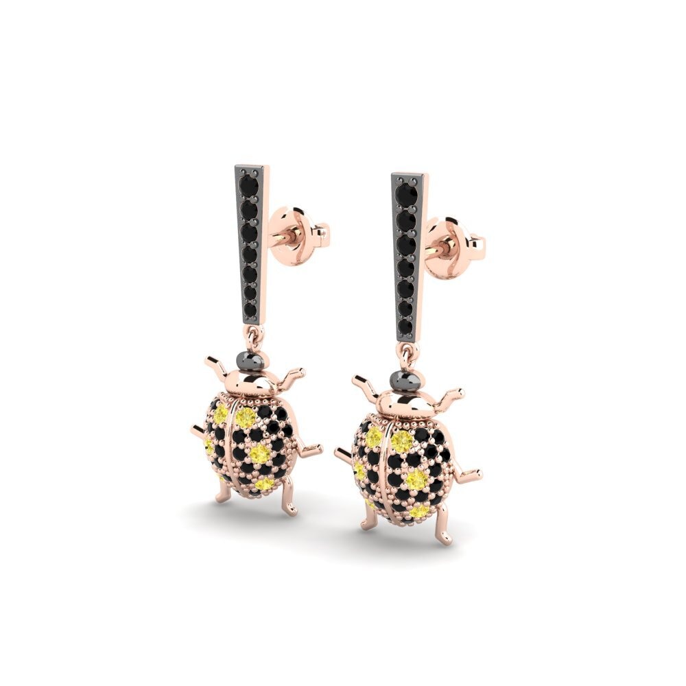 Saphir Jaune Boucle d'oreille femme Simen