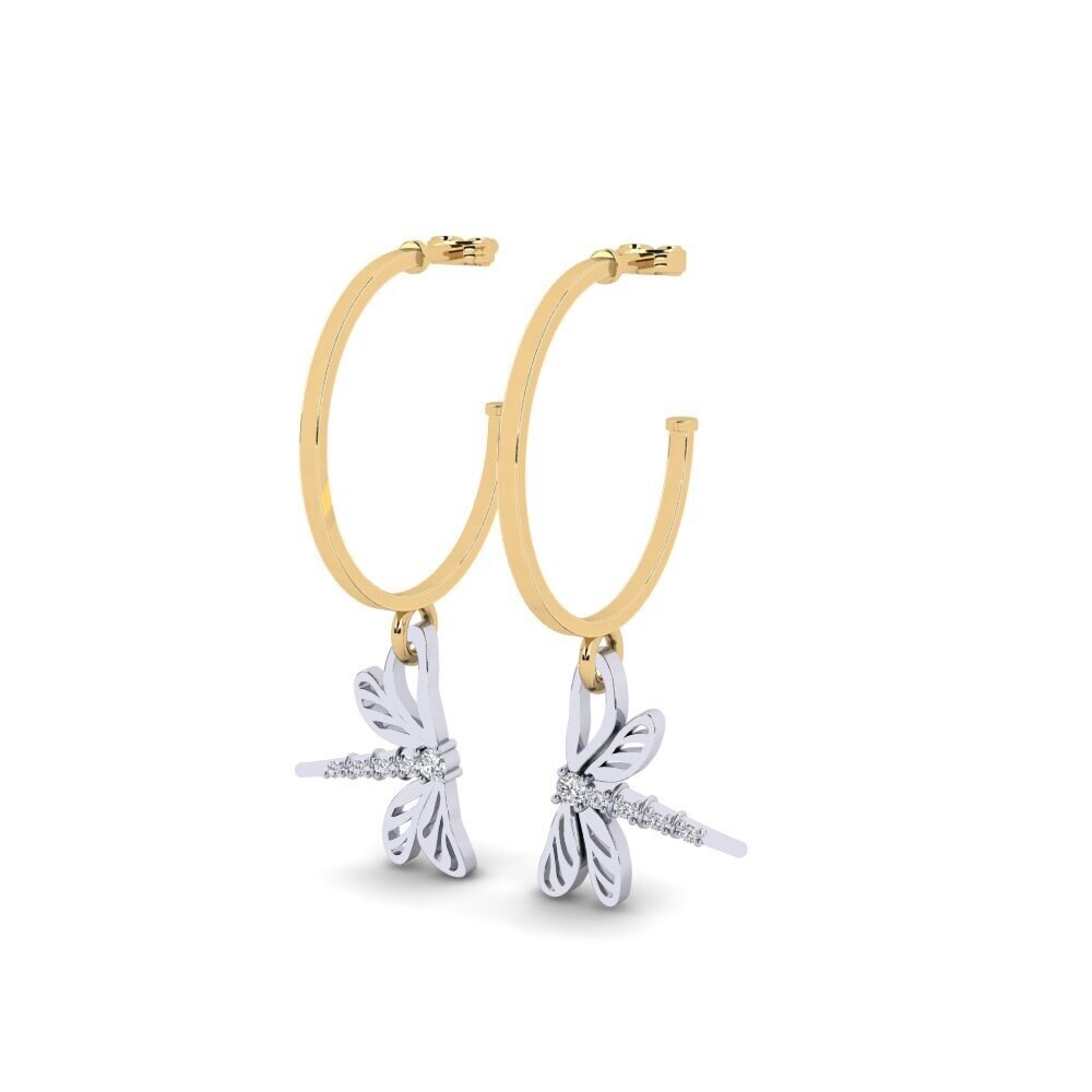yellow_white-585 Women's ต่างหู Tarou