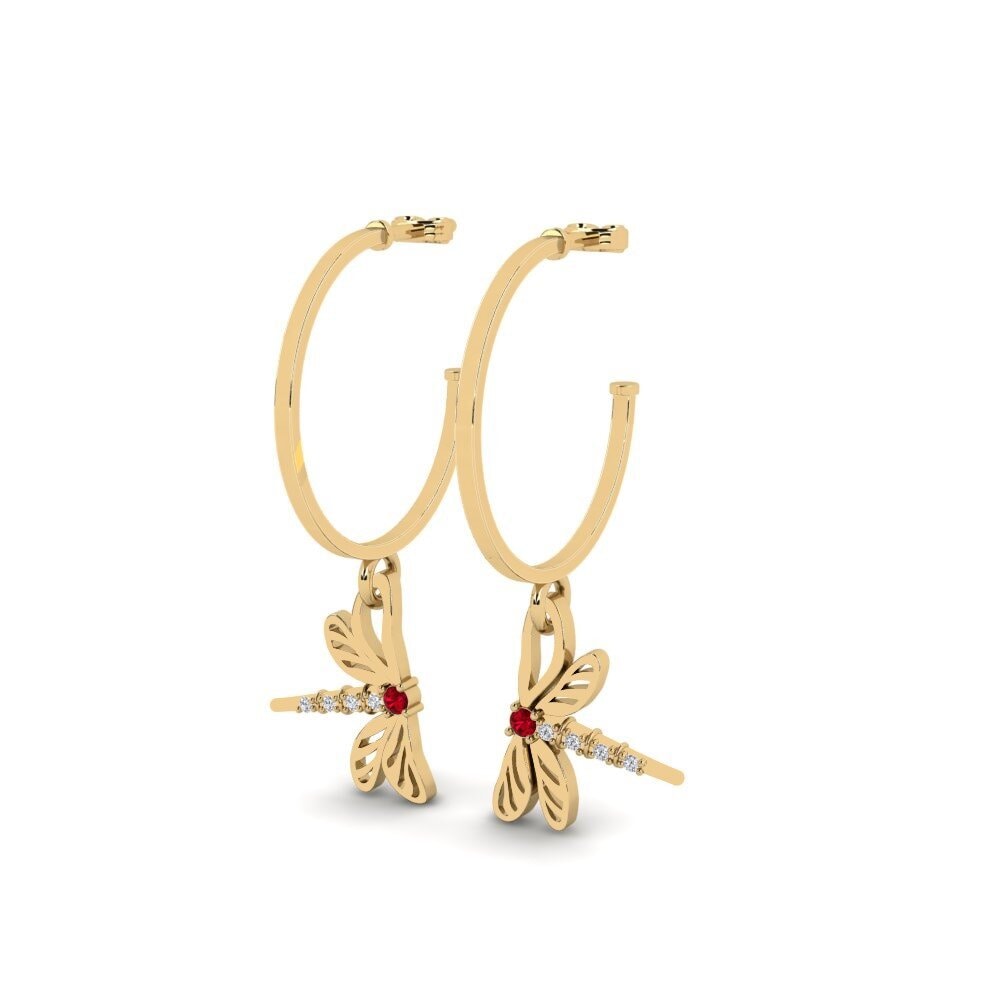 ruby-zirconia Women's ต่างหู Tarou