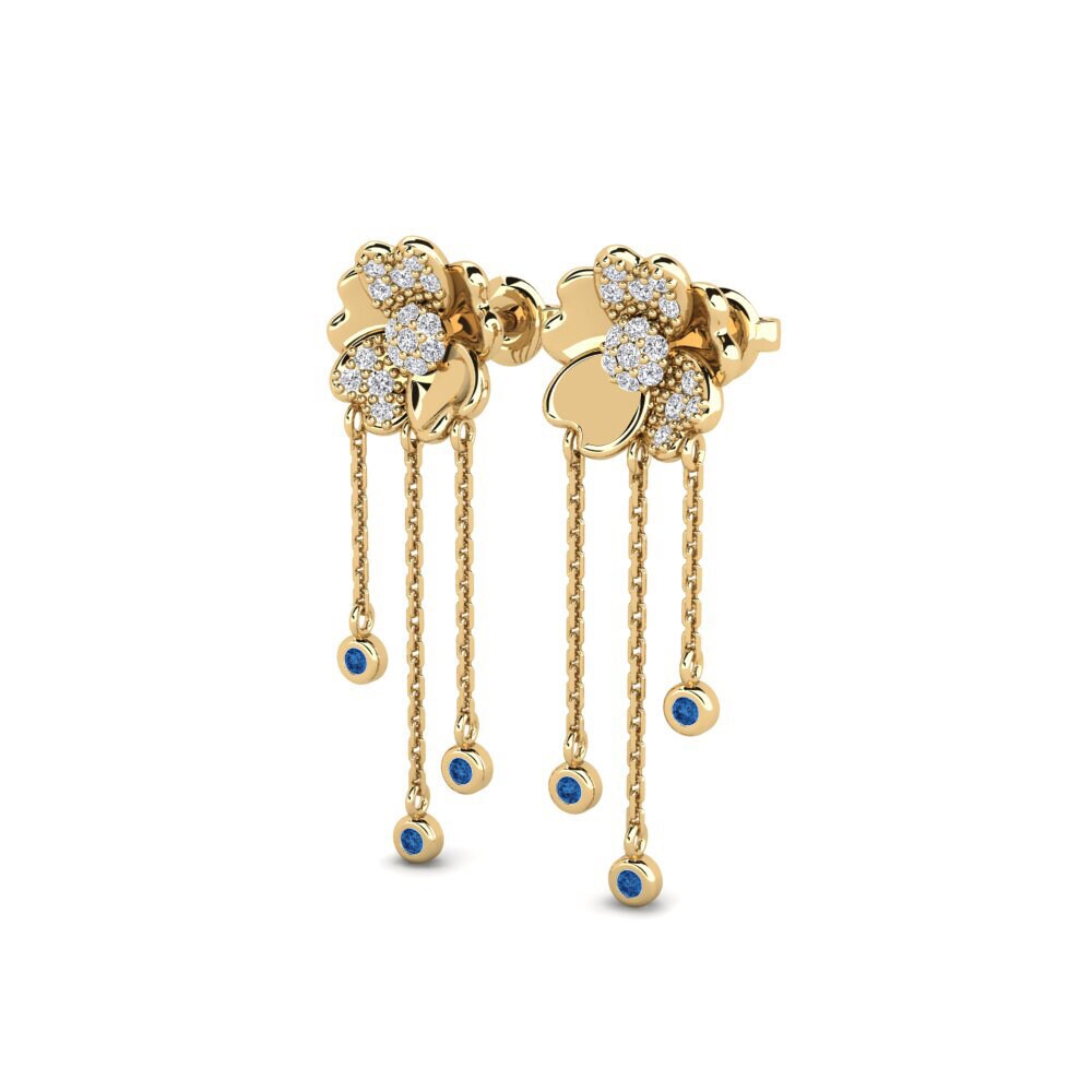 Zircone Bleu Foncé Boucle d'oreille femme Transferability