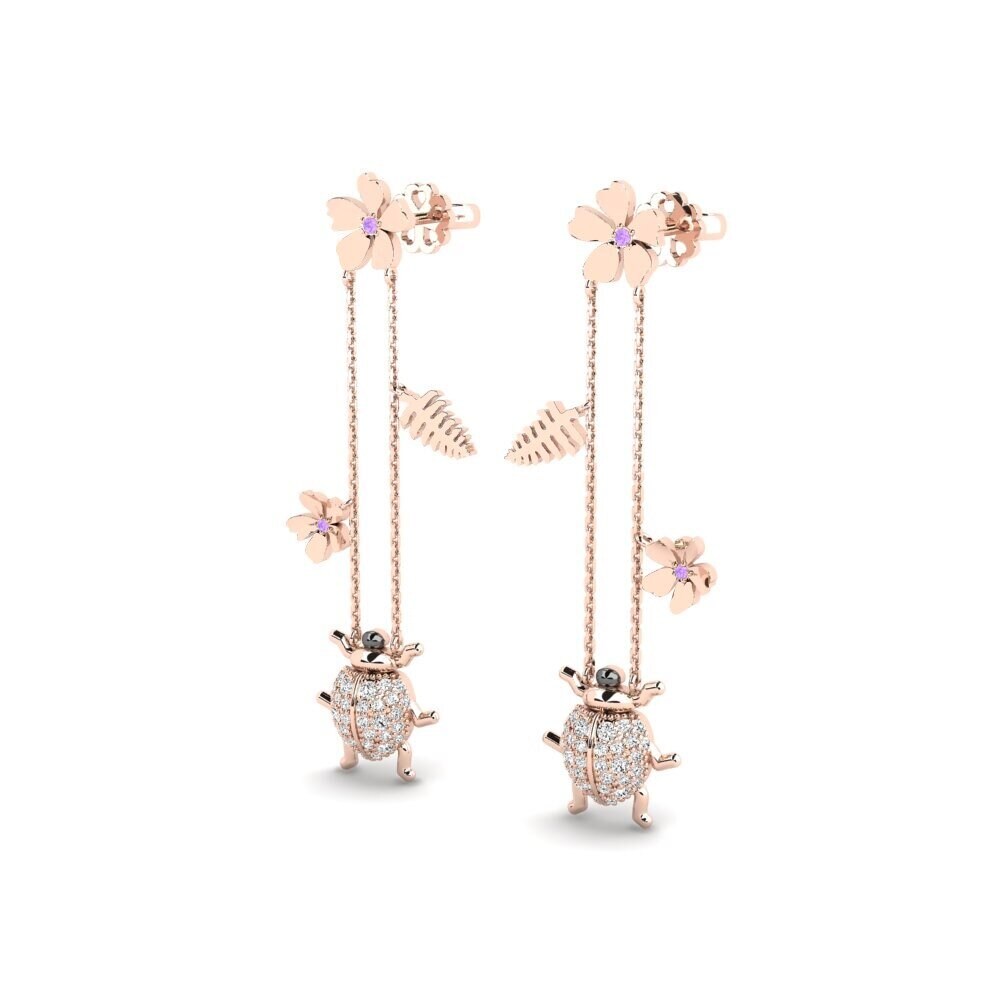 Améthyste Boucle d'oreille femme Verno