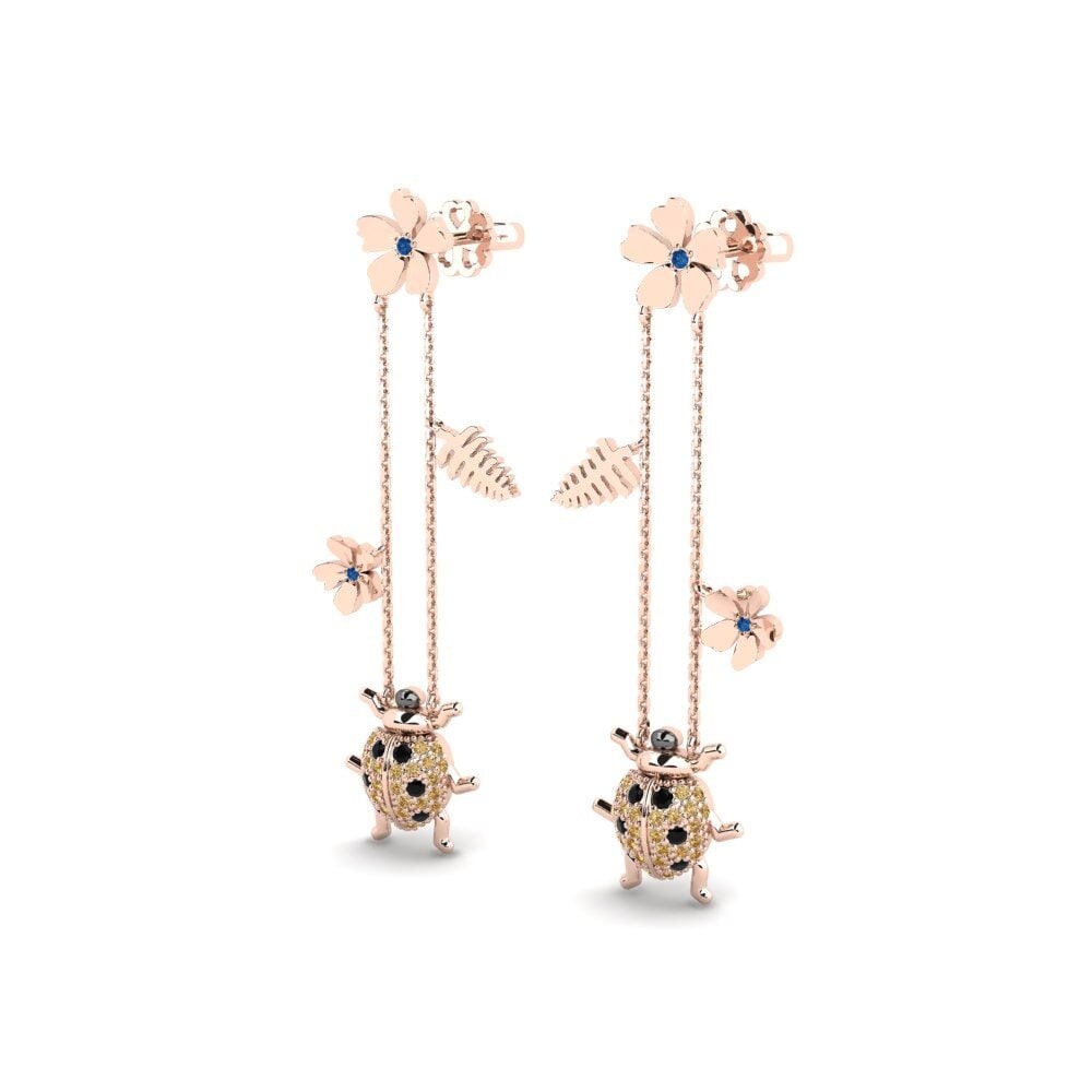Zircone Bleu Foncé Boucle d'oreille femme Verno