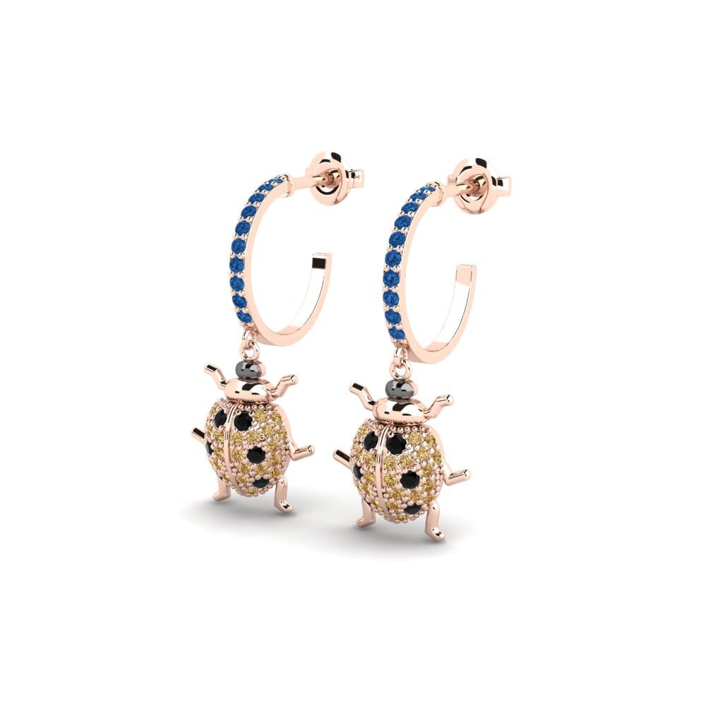 Zircone Bleu Foncé Boucle d'oreille femme Westminster