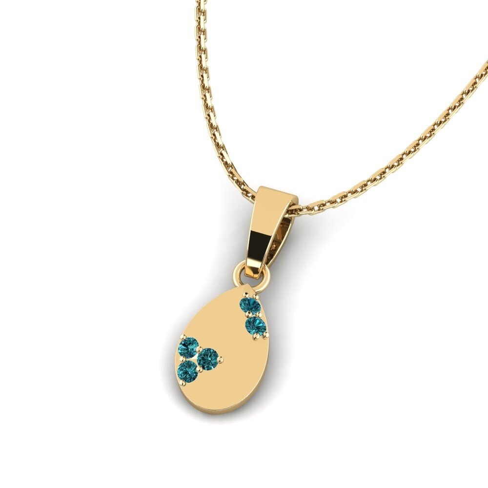 Blue Diamond Women's Pendant Abauxi