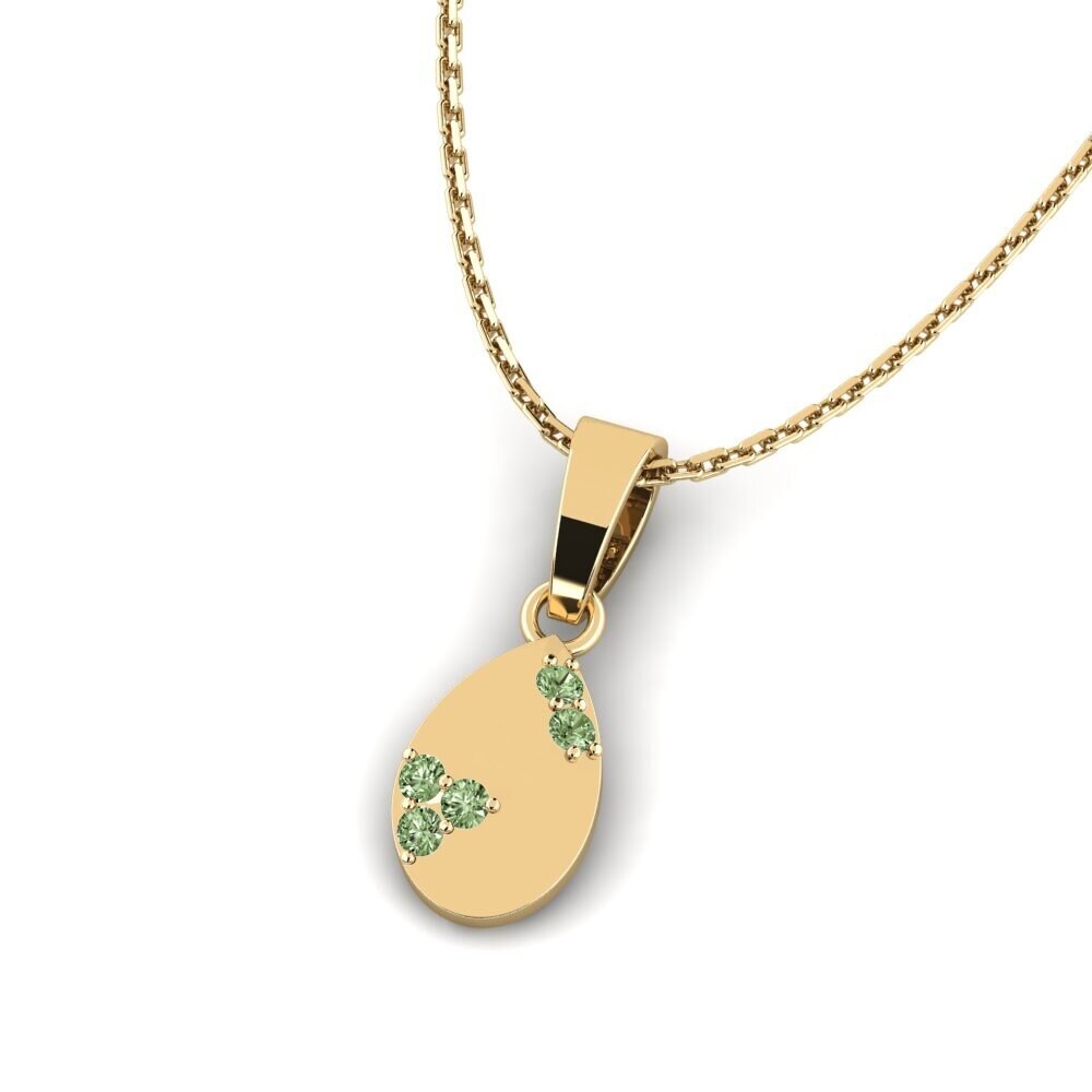 Diamante Verde Colgante de Mujer Abauxi