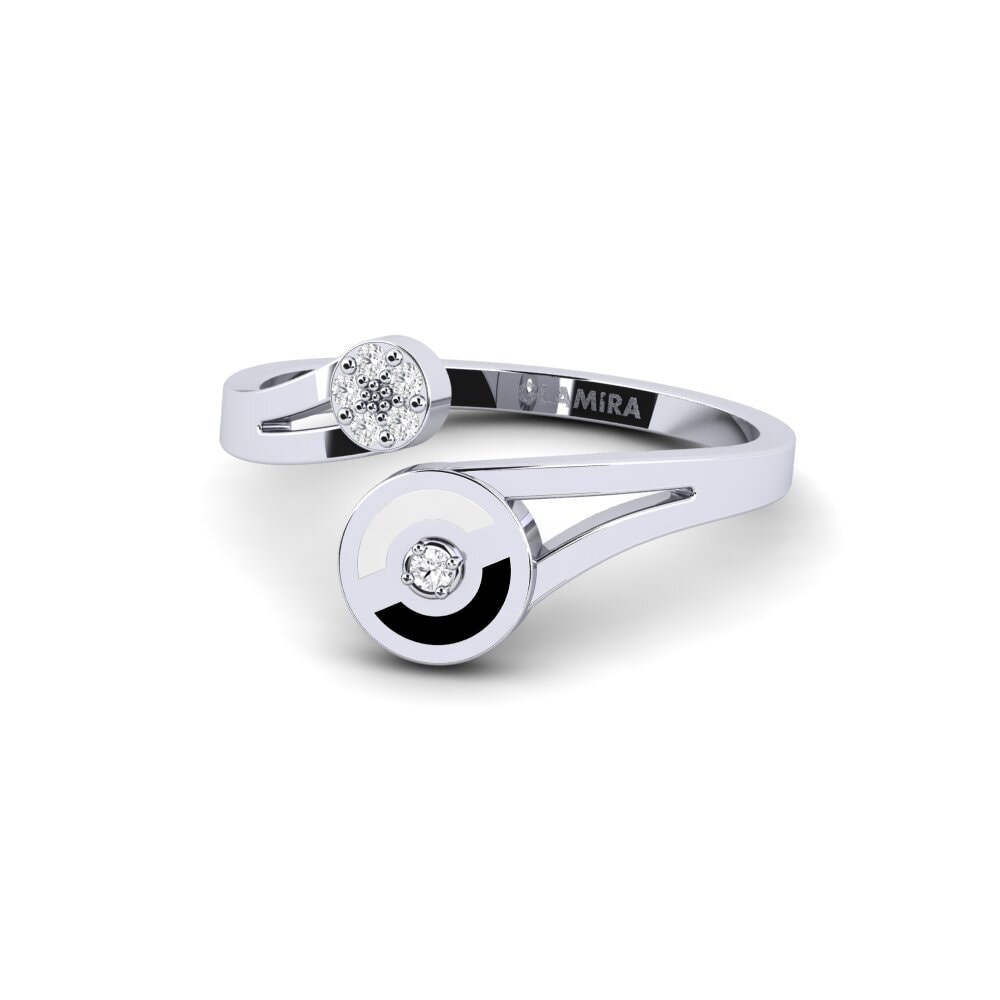 14k Oro Blanco Anillo Allapveto