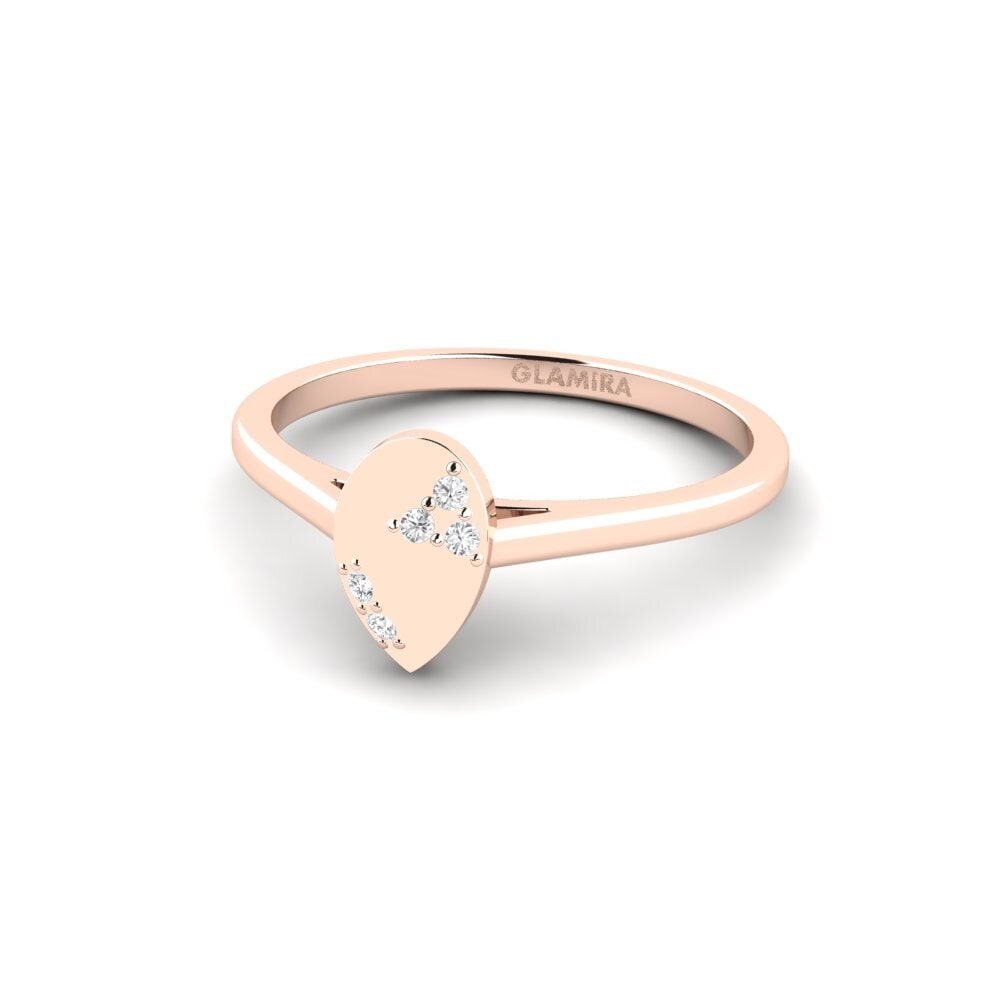 14k Oro Rosa Anillo Anirta