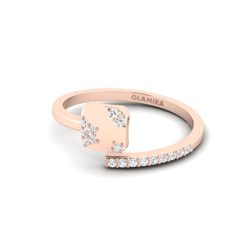 14k Oro Rosa Anillo Aparan