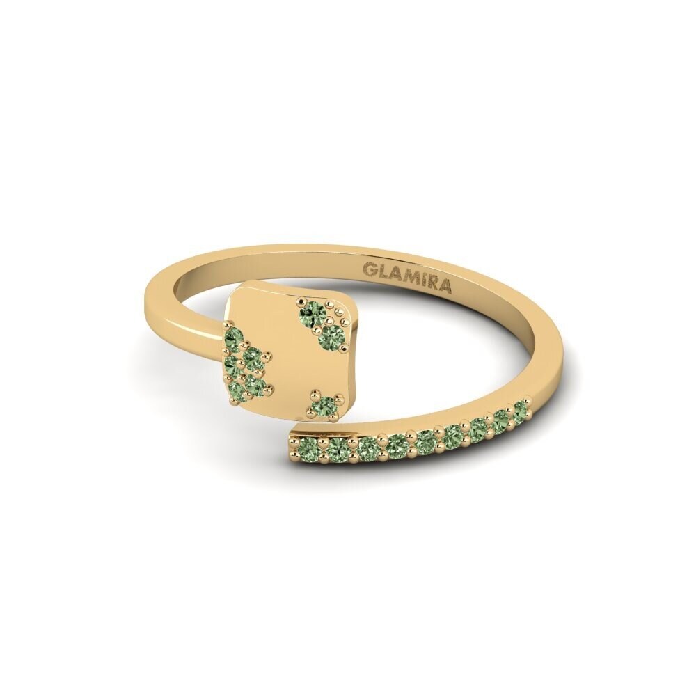 Diamante Verde Anillo Aparan