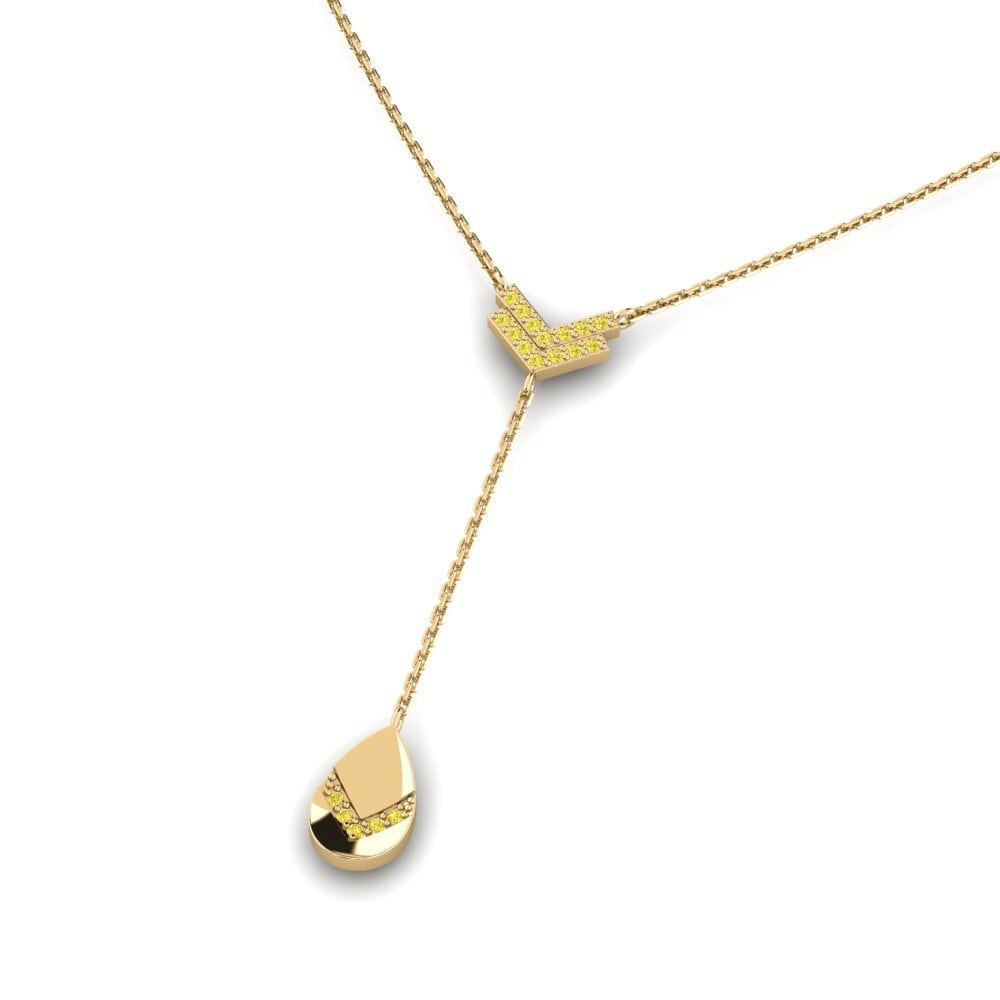 Yellow Sapphire Women's Necklace Aphaedo