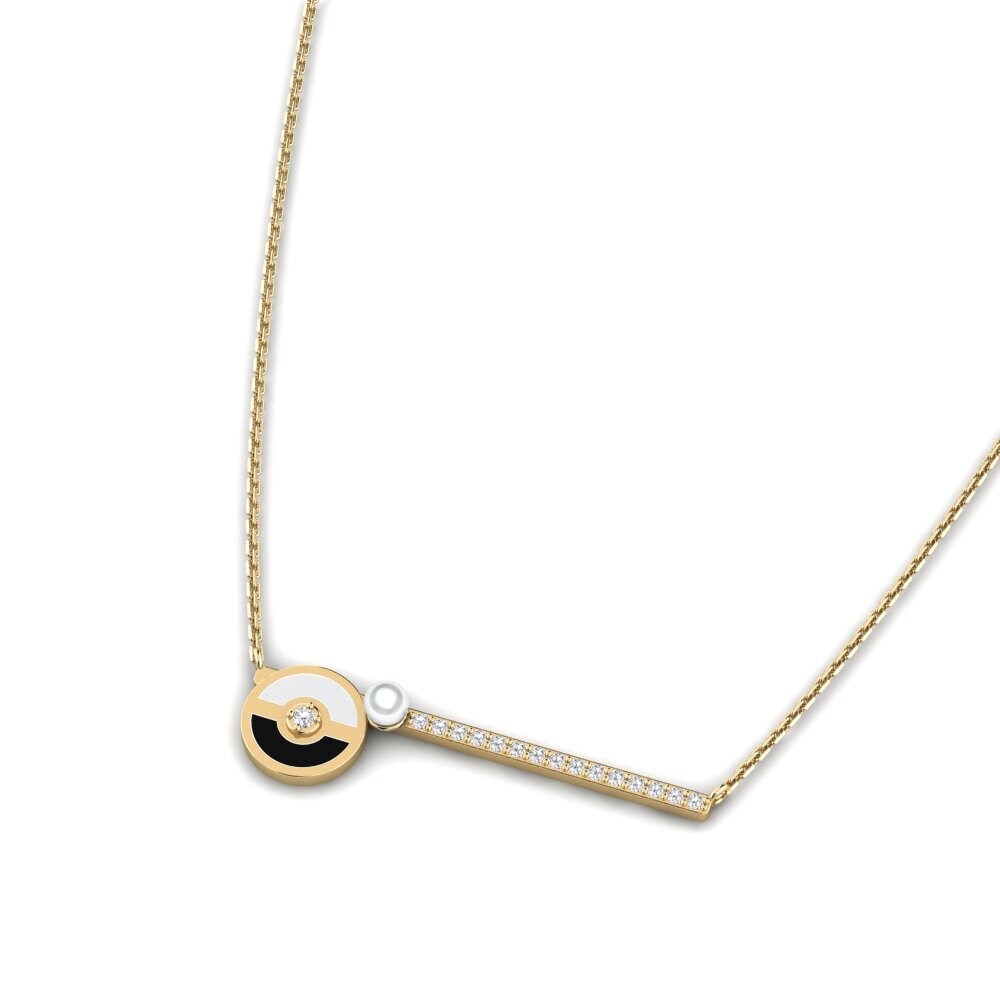 Zafiro blanco Collar de Mujer Apyel