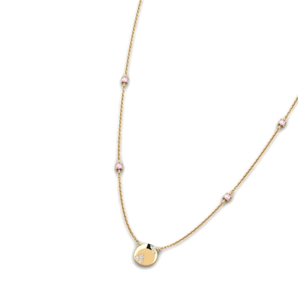 Pink Sapphire Women's Necklace Asbasyh