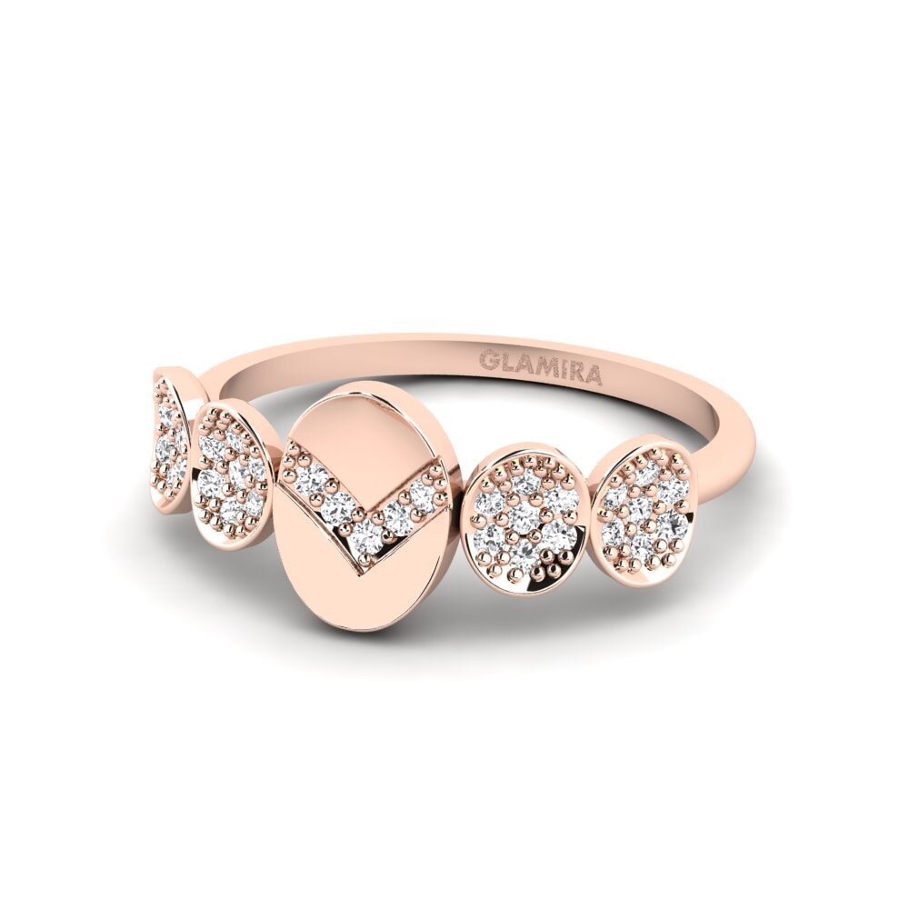 14k Oro Rosa Anillo Ayon