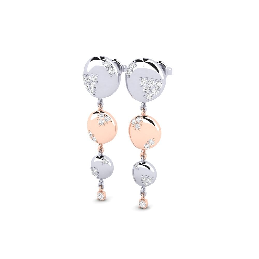 14ct White & Rose Gold Women's Earring Barakhna