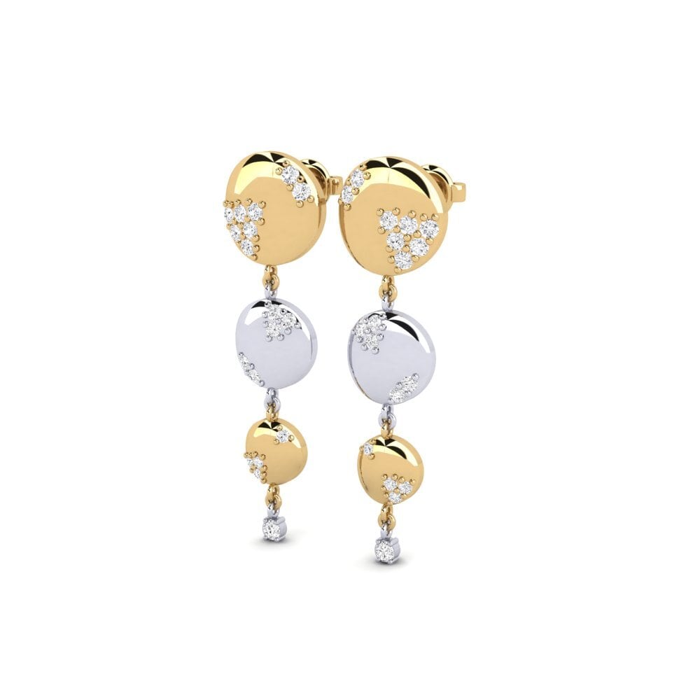14ct Yellow & White Gold Women's Earring Barakhna