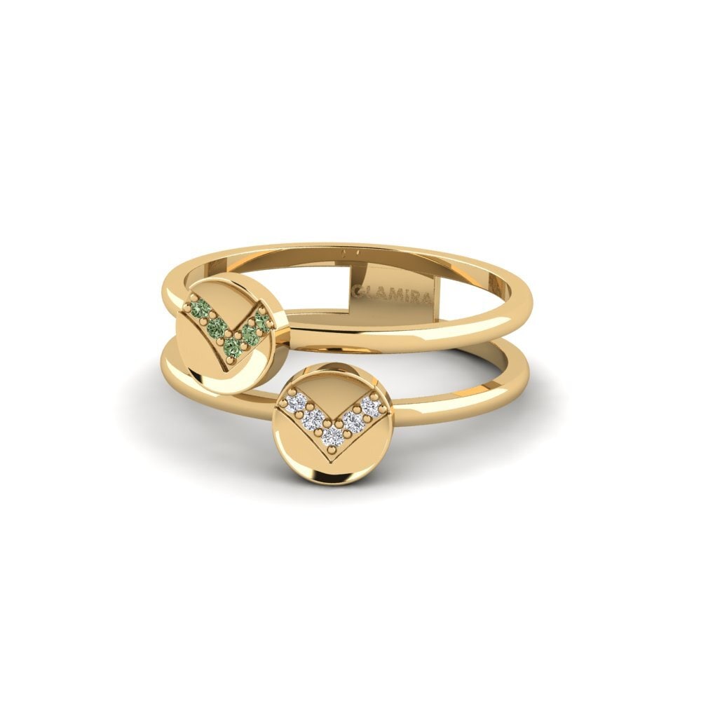 Diamante Verde Anillo Belitung