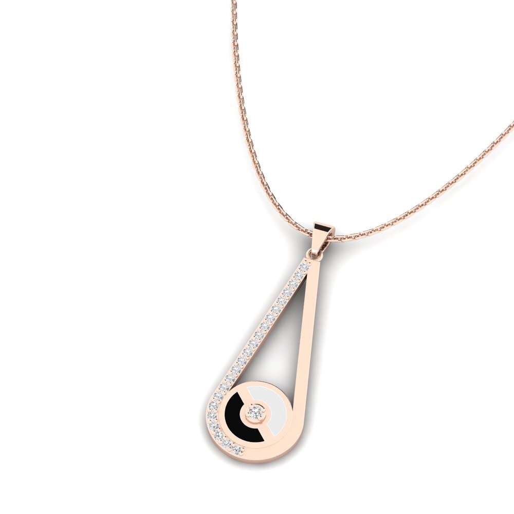 14k Oro Rosa Colgante de Mujer Bialy