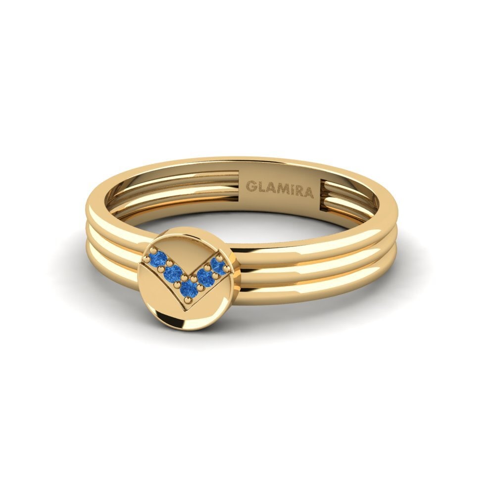 Zircônia azul escuro Anel Blackburn