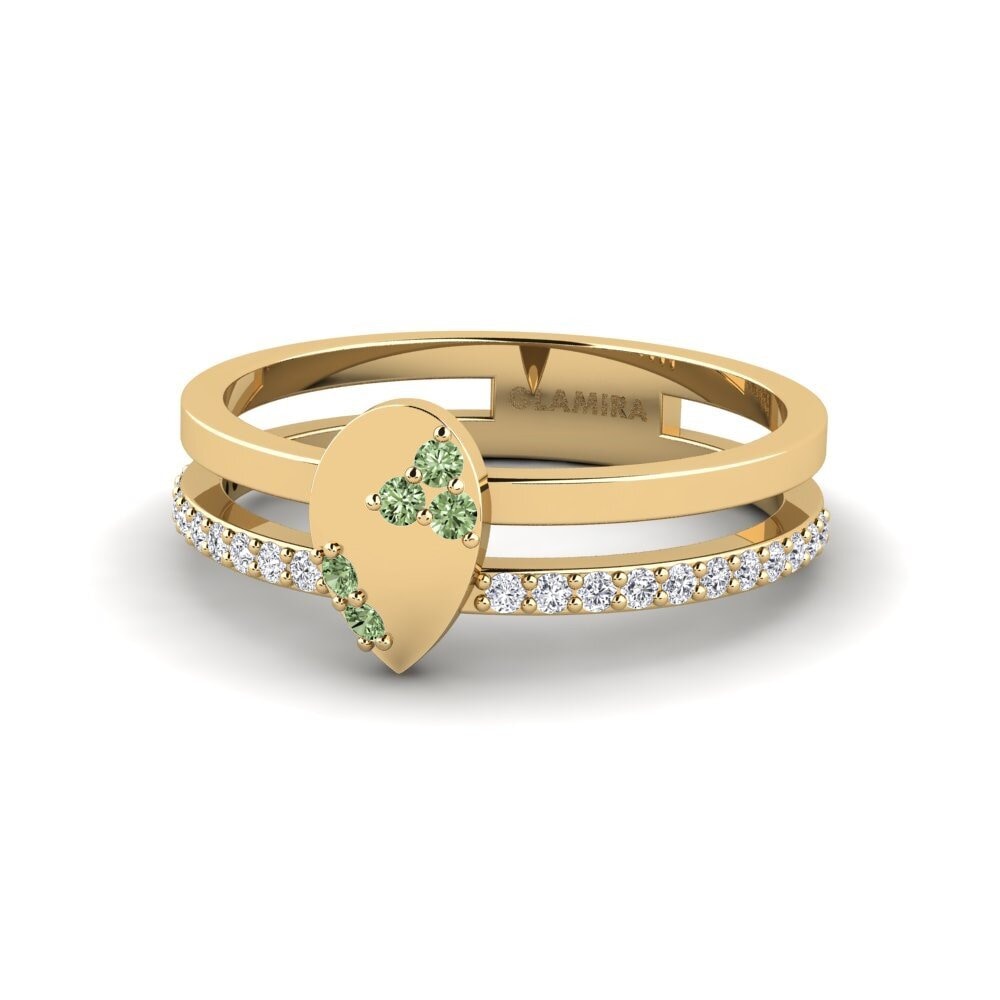 Diamante Verde Anillo Blomyt