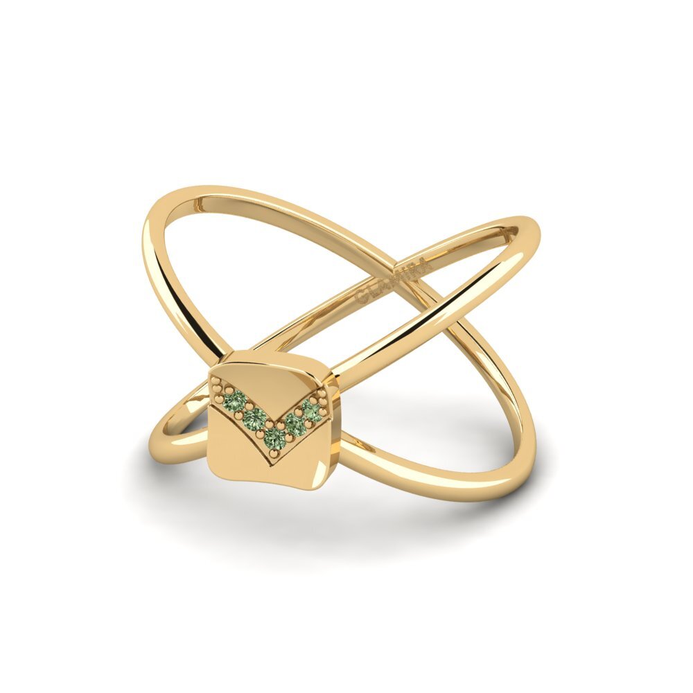 Diamante Verde Anillo Bromo