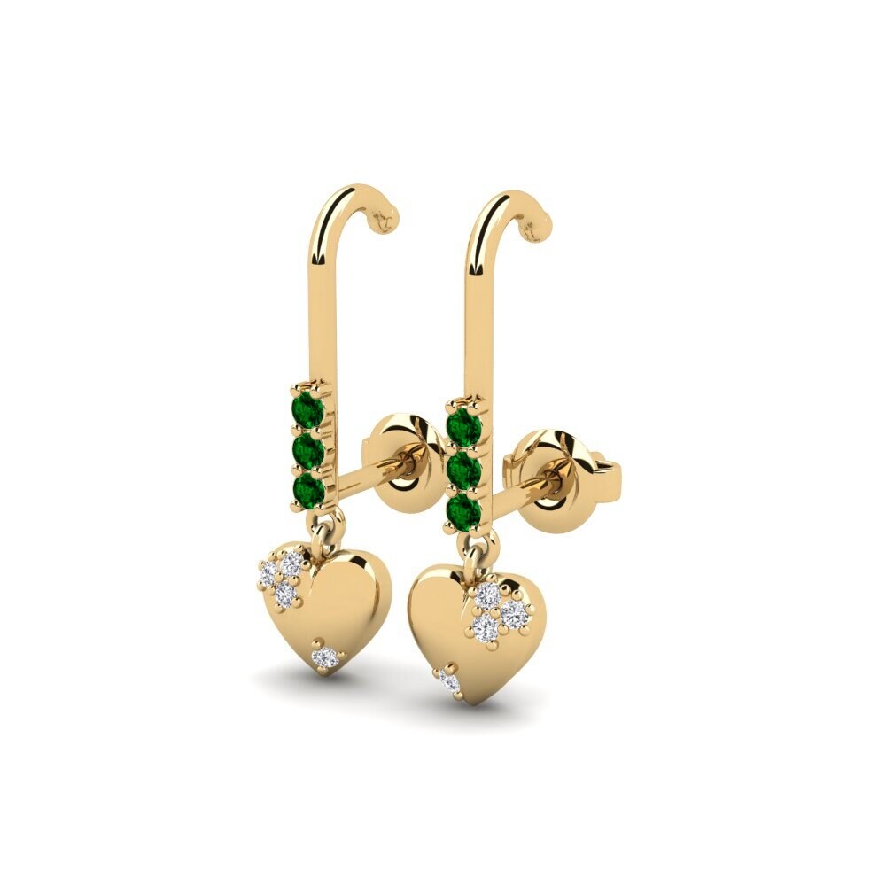 Green Zirconia Women's Earring Clomis - A
