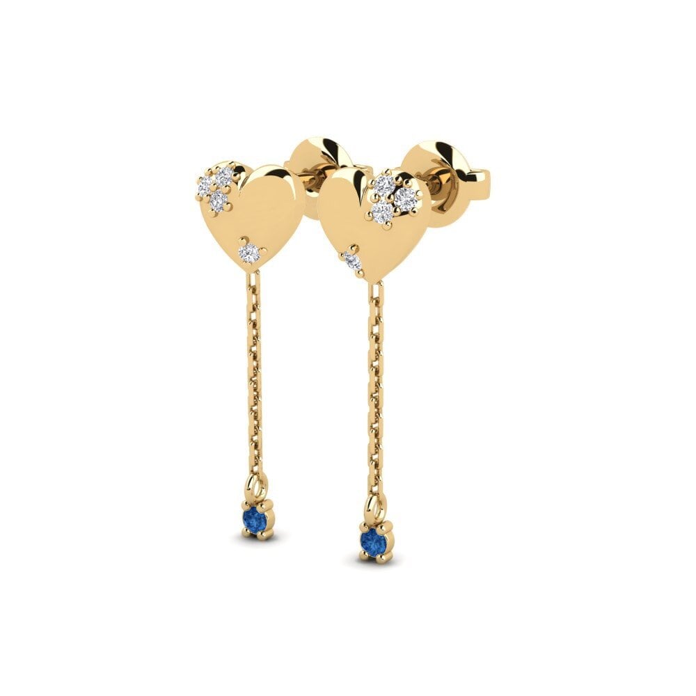 sapphire-zirconia ต่างหู Clomis - B