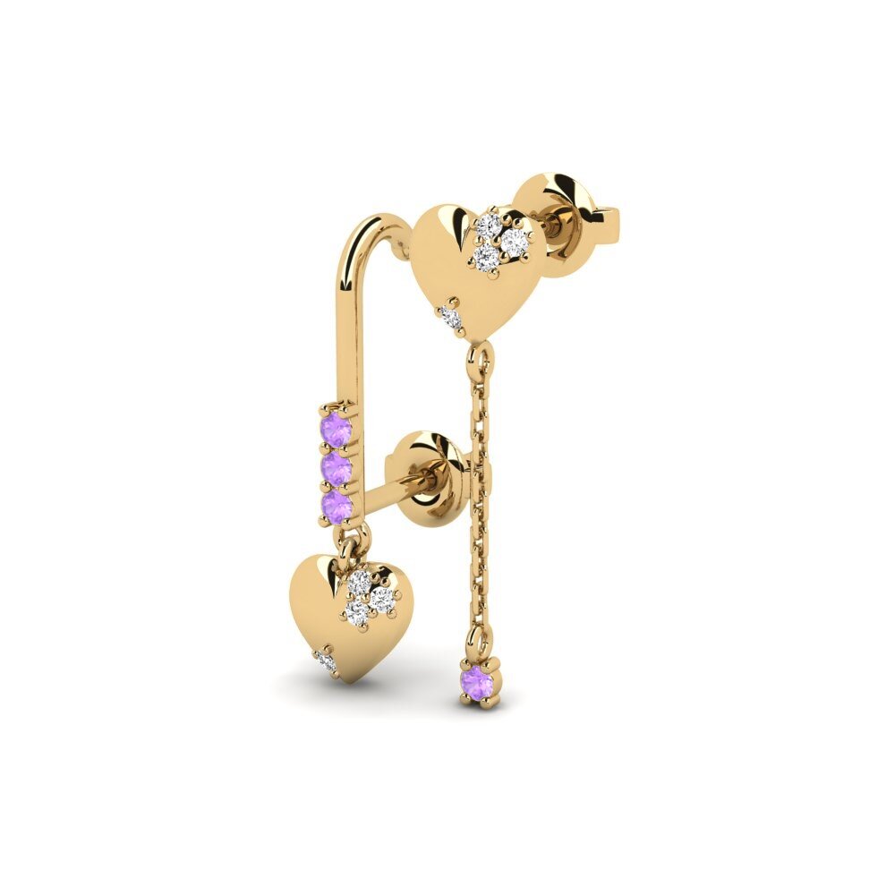 Amethyst Women's Earring Clomis - SET