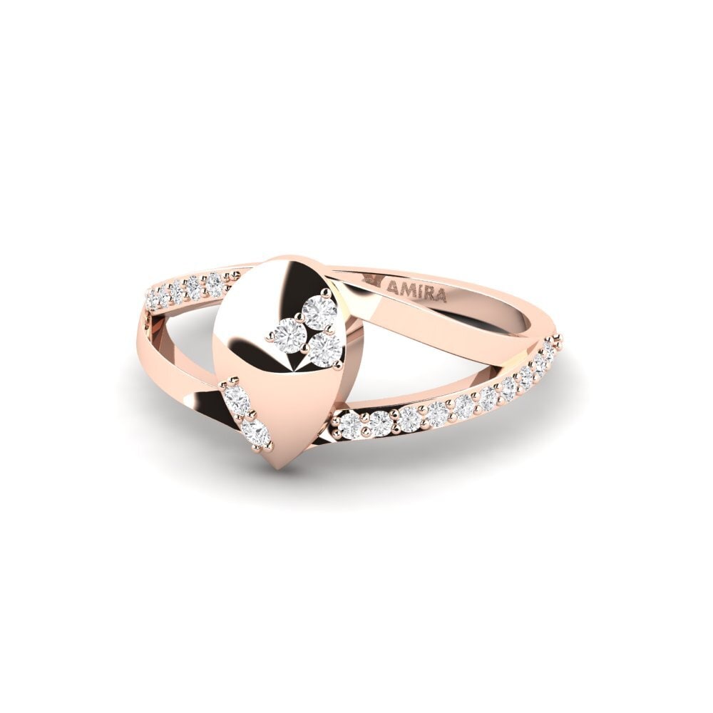 14k Oro Rosa Anillo Culitiys