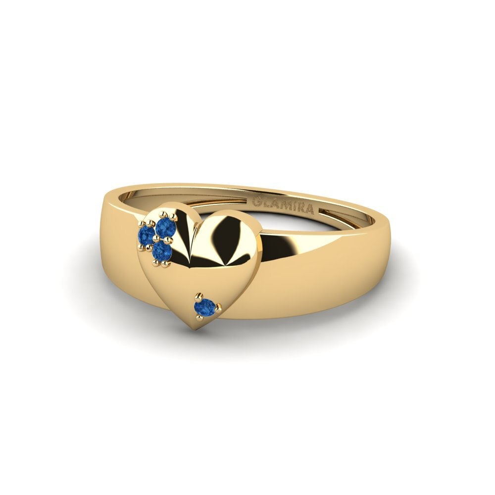 Zircônia azul escuro Anel Dannars