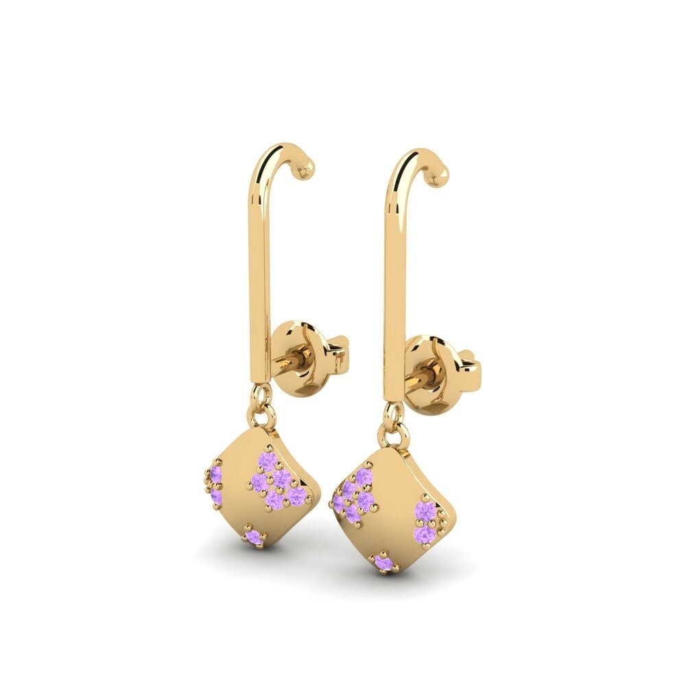Amethyst Women's Earring Dimtab