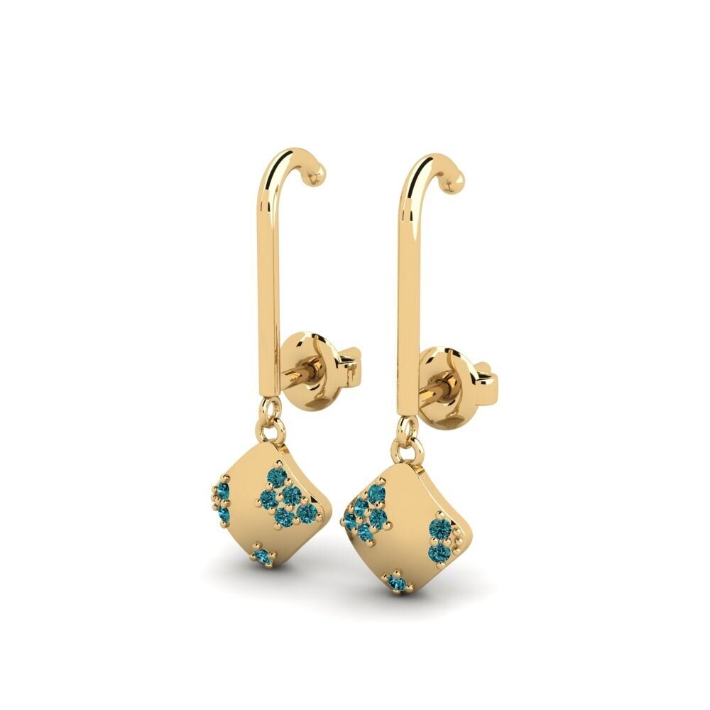 Blue Diamond Women's Earring Dimtab