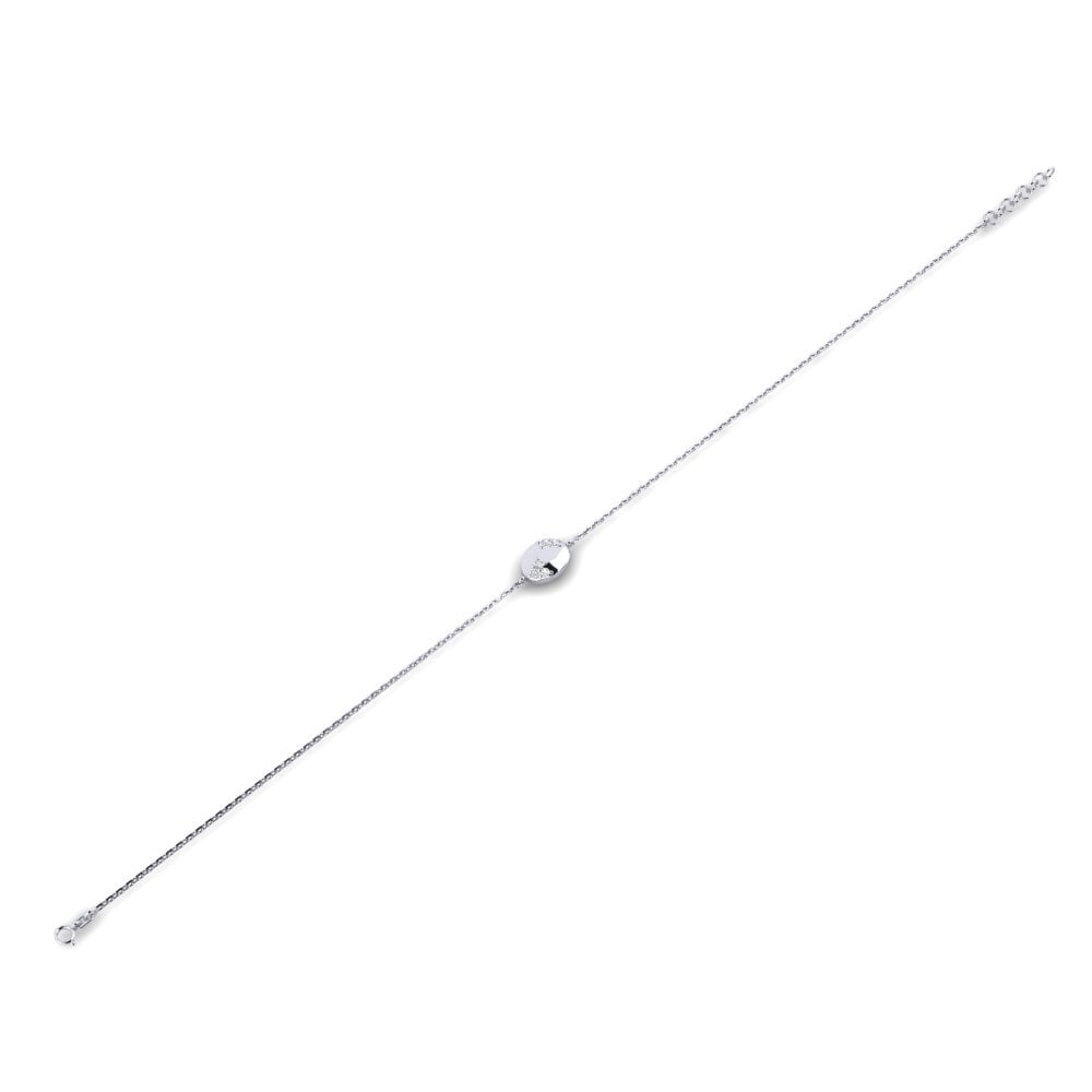 14k Oro Blanco Pulsera de Mujer Ebjant